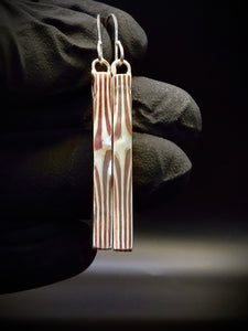 Mokume Gane drop earrings #2