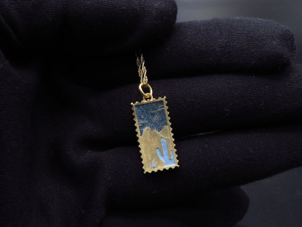 Desert Stamp pendant - A Charming Fusion of Nature and Elegance