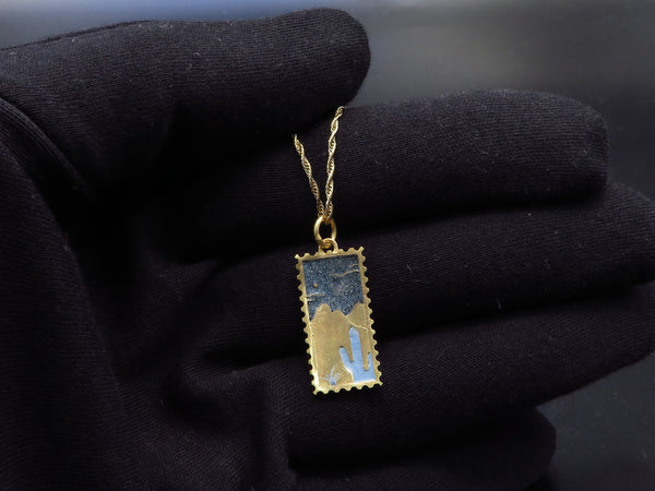 Desert Stamp pendant - A Charming Fusion of Nature and Elegance