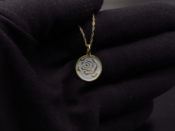 Abstract Rose pendant- Gold Vermeil