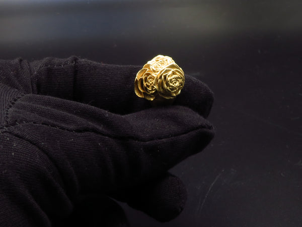 Rose Signet ring - Statement jewelry - Gold Vermeil