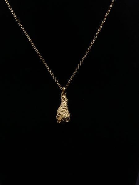 Fried Chicken Pendant - A Culinary masterpiece - Gold Vermeil