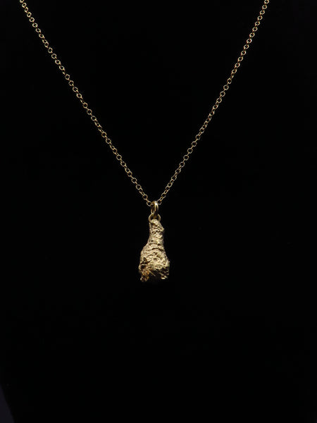 Fried Chicken Pendant - A Culinary masterpiece - Gold Vermeil